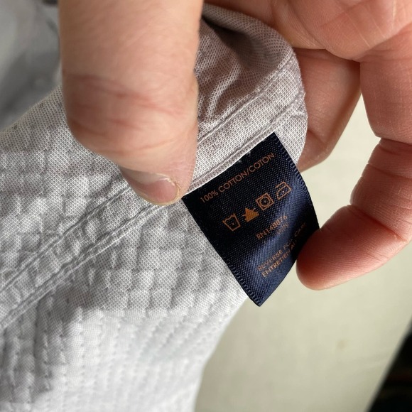 Good Man Brand Gray Pebbled Textured Short Sleeve Button Down Size X-Large - Picture 5 of 5